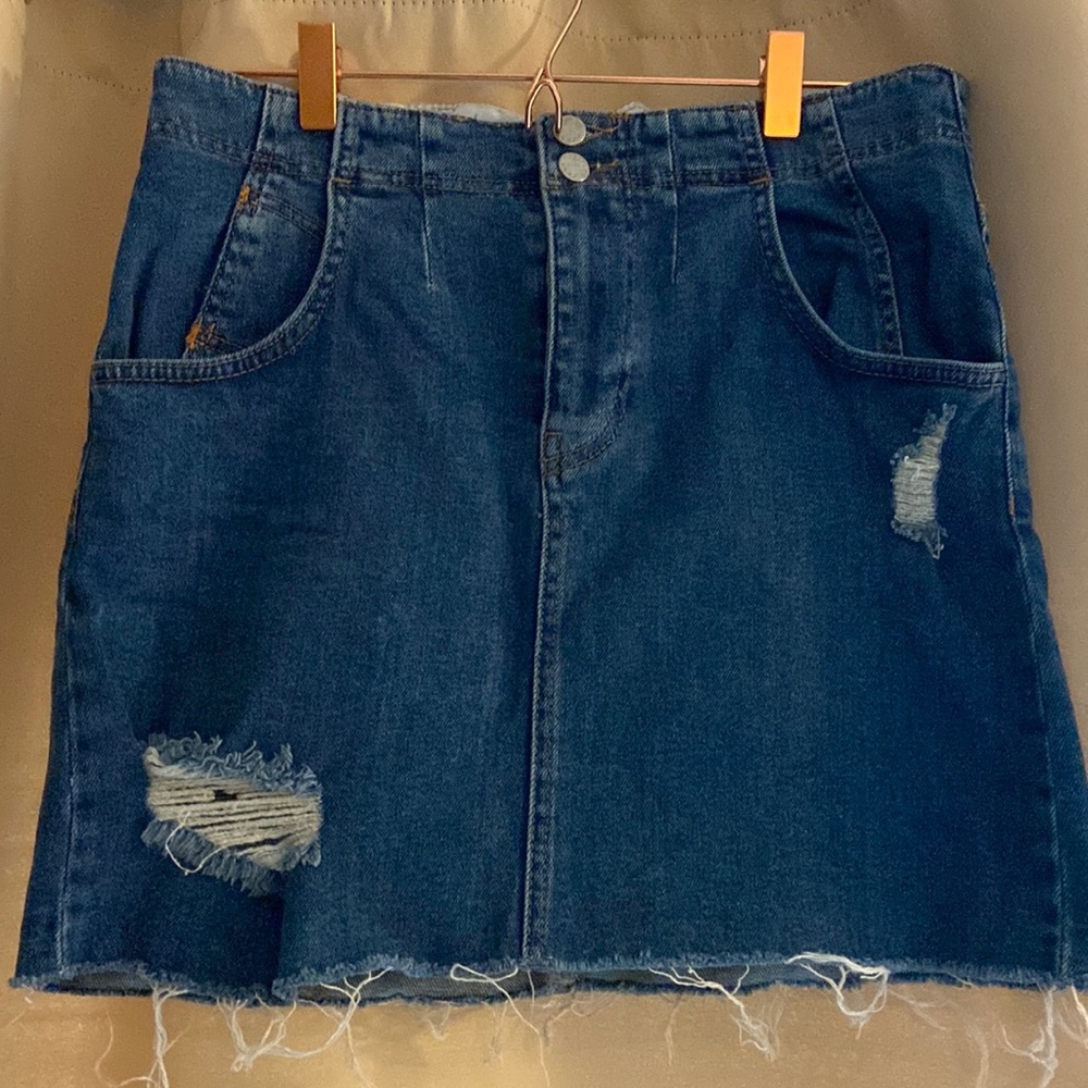 Free People denim skirt